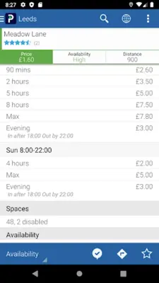 Parkopedia android App screenshot 1